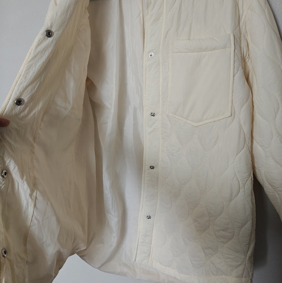 Topshop Quilted Cream Jacket - Picture 6 of 10